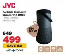 HiFi Corp JVC Portable Bluetooth Speaker MX-N118B offer