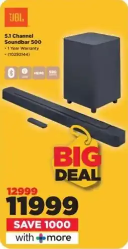 HiFi Corp JBL 5.1 Channel Soundbar 500 offer