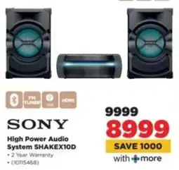 HiFi Corp SONY High Power Audio System SHAKEX10D offer