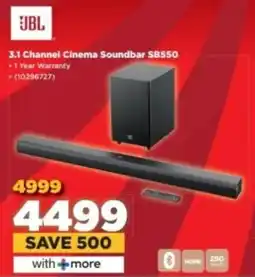 HiFi Corp JBL 3.1 Channel Cinema Soundbar SB550 offer