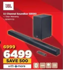 HiFi Corp JBL 3.1 Channel Soundbar SB580 offer