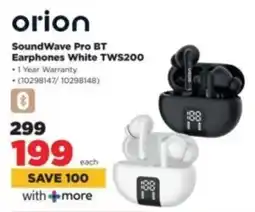 HiFi Corp Orion SoundWave Pro BT Earphones White TWS200 offer