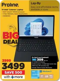 HiFi Corp Proline 14 Intel Celeron Laptop offer