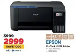 HiFi Corp EPSON EcoTank L3252 Printer offer