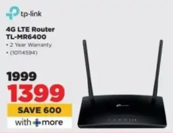 HiFi Corp Tp-link 4G LTE Router TL-MR6400 offer