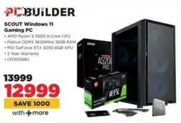 HiFi Corp PC BUILDER SCOUT Windows 11 Gaming PC offer
