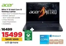 HiFi Corp Acer Nitro V 15 Intel Core i5 Gaming Laptop offer