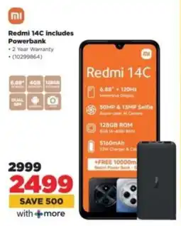 HiFi Corp Redmi 14C includes Powerbank offer