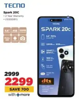 HiFi Corp TECNO Spark 20C offer
