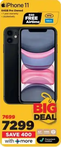 HiFi Corp iPhone 11 64GB Pre Owned offer