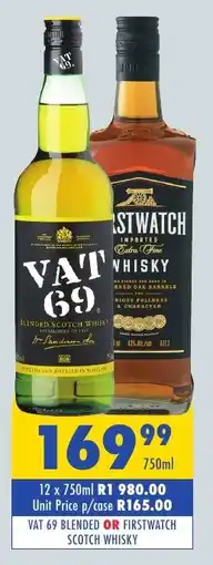 Tabooz Vat 69 blended or Firstwatch scotch whisky offer