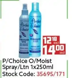 Africa Cash and Carry P/Choice O/Moist Spray 250ml offer