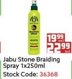 Africa Cash and Carry Jabu Stone Braiding Spray 250ml offer