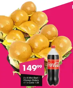 Save Hyper Mini Beef/ Chicken Sliders + Coke offer