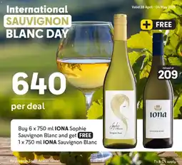Makro Buy IONA Sophie Sauvignon Blanc and get FREE IONA Sauvignon Blanc offer