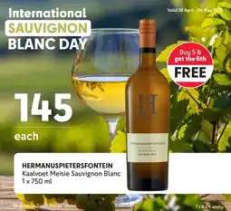 Makro HERMANUSPIETERSFONTEIN Kaalvoet Meisie Sauvignon Blanc offer