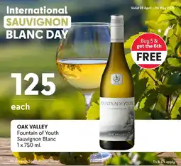 Makro OAK VALLEY Fountain of Youth Sauvignon Blanc offer