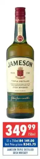 Ultra Liquors Jameson triple distilled irish whiskey offer