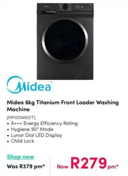 Teljoy Midea Titanium Front Loader Washing Machine offer