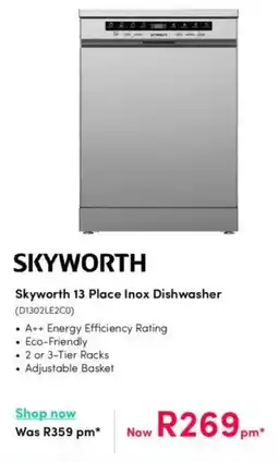 Teljoy Skyworth 13 Place Inox Dishwasher offer