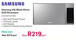 Teljoy Samsung Black Mirror Grill Microwave offer