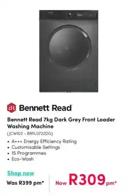 Teljoy Bennett Read Dark Grey Front Loader Washing Machine offer
