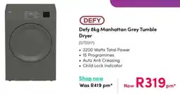Teljoy Defy Manhattan Grey Tumble Dryer offer