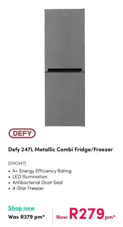 Teljoy Defy Metallic Combi Fridge/Freezer offer