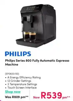 Teljoy Philips Series 800 Fully Automatic Espresso Machine offer