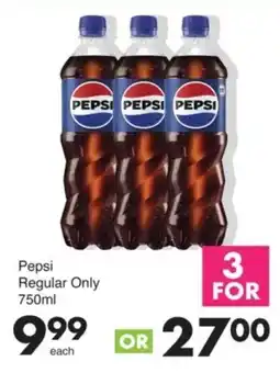 Save Pepsi Regular Only offer