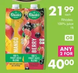 Save Rhodes 100% Juice offer