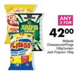 Save Willards Cheesecurls/ Flings/ Jumpin Jack Popcorn offer