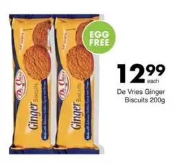 Save De Vries Ginger Biscuits offer