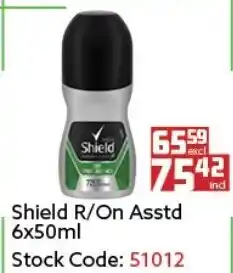 Africa Cash and Carry Shield R/On Asstd 50ml offer