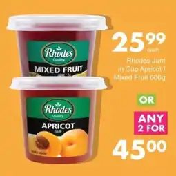 Save Rhodes Jam In Cup Apricot/ Mixed Fruit offer