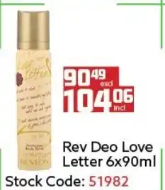 Africa Cash and Carry Rev Deo Love Letter 90ml offer