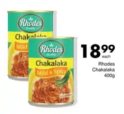 Save Rhodes Chakalaka offer
