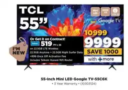 HiFi Corp 55-Inch Mini LED Google TV-55C6K offer