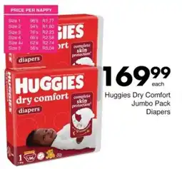 Save Huggies Dry Comfort Jumbo Pack Diapers offer