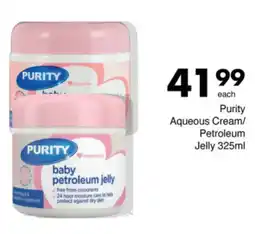 Save Purity Aqueous Cream/ Petroleum Jelly offer