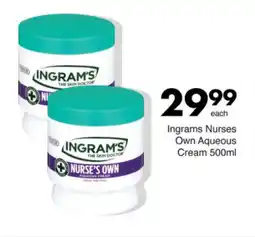 Save Ingrams Nurses Own Aqueous Cream offer