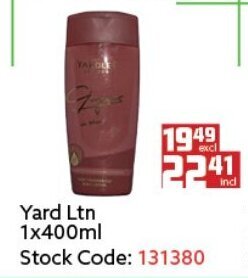 Africa Cash and Carry Yard Ltn 400ml offer