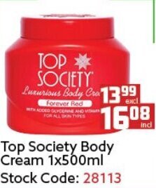 Top Society Body Cream 500ml