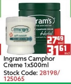Africa Cash and Carry Ingrams Camphor Creme 500ml offer