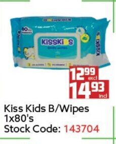 Kiss Kids B/Wipes 1x80's