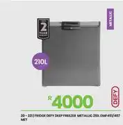 Fair Price Defy 210L Fridge Deep Freezer Metallic DMF451/407 20-221 offer