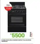 Fair Price Univa 4 Burner Compact Full Gas 60 x 60 Blk Stove UG016BI 21-550 offer