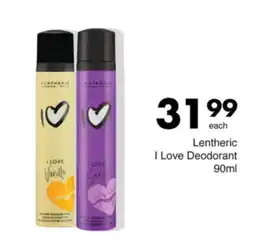 Save Lentheric I Love Deodorant offer