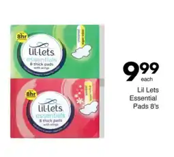 Save Lil Lets Essential Pads offer