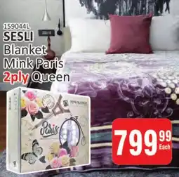 KitKat Cash and Carry Sesli Blanket Mink Paris 2ply Queen offer